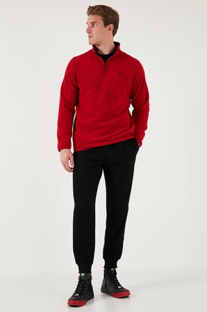 Buratti Slim Fit Anti-Pilling Tüylenme Yapmayan Bato Yaka Kışlık Şardonlu Polar Erkek POLAR 5906001