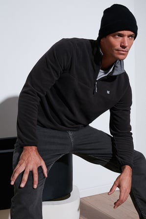 Buratti Slim Fit Anti-Pilling Tüylenme Yapmayan Bato Yaka Kışlık Şardonlu Polar Erkek POLAR 5906001
