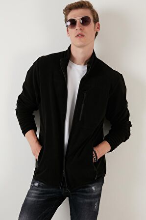Buratti Slim Fit Fermuarlı Cepli Dik Yaka Soğuk Geçirmez Polar Hırka Erkek HIRKA 5906028