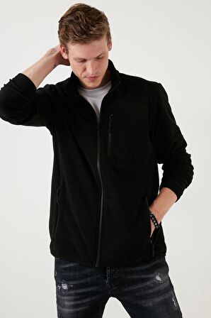 Buratti Slim Fit Fermuarlı Cepli Dik Yaka Soğuk Geçirmez Polar Hırka Erkek HIRKA 5906028
