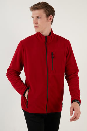 Buratti Slim Fit Fermuarlı Cepli Dik Yaka Soğuk Geçirmez Polar Hırka Erkek HIRKA 5906028