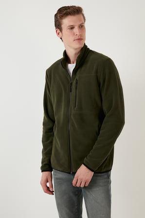 Buratti Slim Fit Fermuarlı Cepli Dik Yaka Soğuk Geçirmez Polar Hırka Erkek HIRKA 5906028