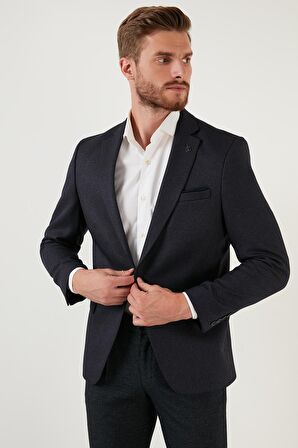 Buratti Slim Fit Tek Yırtmaçlı Düğmeli Blazer Ceket Erkek CEKET 2163763