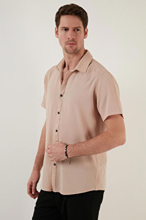 Buratti Pamuk Karışımlı Kısa Kollu Regular Fit Gömlek Erkek GÖMLEK CF23S113139