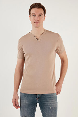 Buratti % 100 Pamuklu V Yaka Slim Fit T Shirt Erkek T SHİRT 5902122