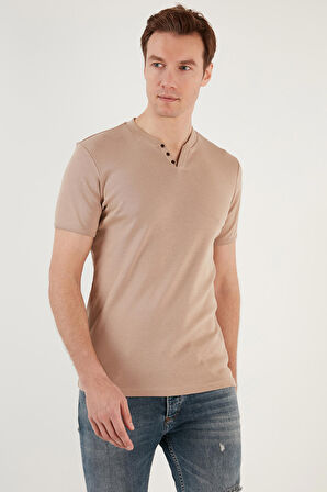 Buratti % 100 Pamuklu V Yaka Slim Fit T Shirt Erkek T SHİRT 5902122