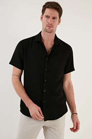 Buratti Pamuk Karışımlı Kısa Kollu Regular Fit Gömlek Erkek GÖMLEK CF23S113139