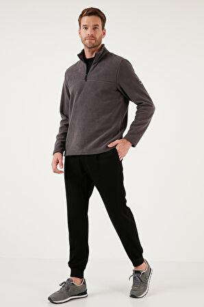 Buratti Slim Fit Yarım Fermuarlı Yumuşak Dokulu Şardonlu Kışlık Polar Erkek POLAR 59060011