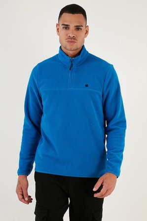 Buratti Slim Fit Anti-Pilling Tüylenme Yapmayan Bato Yaka Kışlık Şardonlu Polar Erkek POLAR 5906001