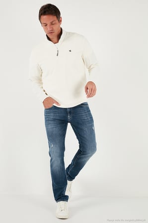 Buratti Slim Fit Anti-Pilling Tüylenme Yapmayan Bato Yaka Kışlık Şardonlu Polar Erkek POLAR 5906001