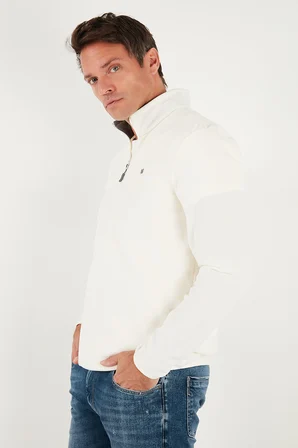 Buratti Slim Fit Anti-Pilling Tüylenme Yapmayan Bato Yaka Kışlık Şardonlu Polar Erkek POLAR 5906001