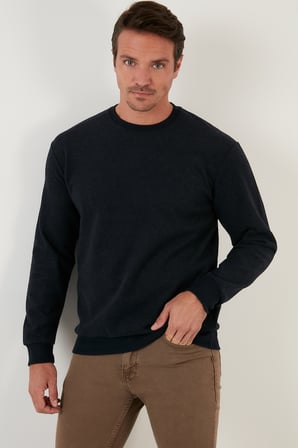 Buratti Slim Fit Bisiklet Yaka Pamuklu Kazak Erkek KAZAK 4562013W4 LACİVERT