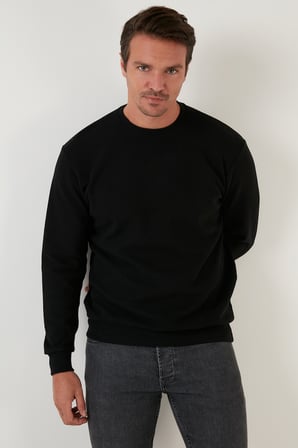 Buratti Slim Fit Bisiklet Yaka Pamuklu Kazak Erkek KAZAK 4562013W4 SİYAH