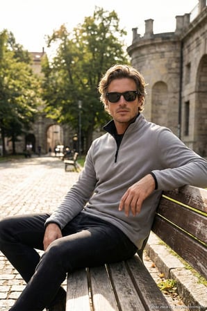Buratti Slim Fit Yarım Fermuarlı Dik Yaka Soğuk Geçirmez Polar Erkek POLAR 5906003