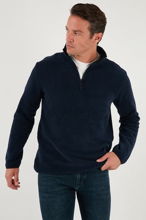 Buratti Slim Fit Yarım Fermuarlı Dik Yaka Soğuk Geçirmez Polar Erkek POLAR 5906003