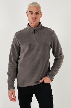 Buratti Regular Fit Anti-Pilling Tüylenme Yapmayan Dik Yaka Kalın Kışlık Şardonlu Polar Erkek POLAR 5896700