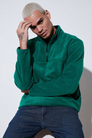 Buratti Regular Fit Anti-Pilling Tüylenme Yapmayan Dik Yaka Kalın Kışlık Şardonlu Polar Erkek POLAR 5896700