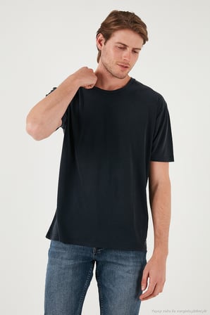 Buratti Modal Karışımlı Regular Fit Bisiklet Yaka Basic T Shirt Erkek T SHİRT 5902924