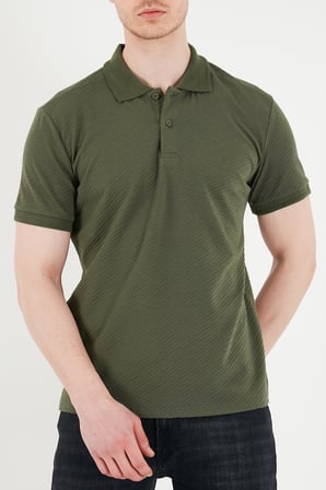 Buratti Pamuklu Kısa Kollu Düğmeli Polo T Shirt Erkek POLO T SHİRT 5904049 HAKİ