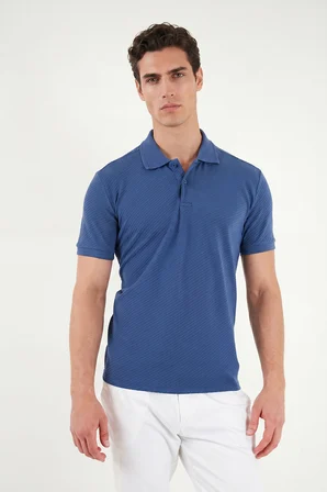 Buratti Pamuklu Kısa Kollu Düğmeli Polo T Shirt Erkek POLO T SHİRT 5904049 LACİVERT