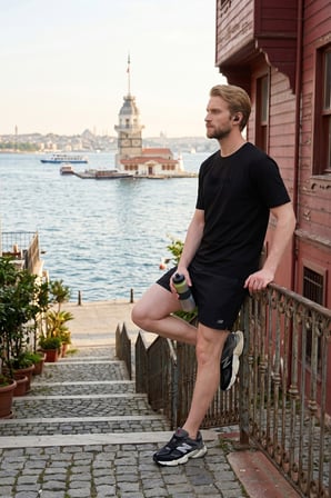 Buratti Pamuklu Regular Fit Baskılı Bisiklet Yaka T Shirt Erkek T SHİRT 5904061 SİYAH