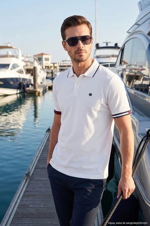 Buratti Pamuklu Regular Fit Düğmeli Polo T Shirt Erkek POLO T SHİRT 5904066 BEYAZ