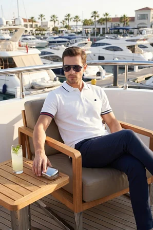 Buratti Pamuklu Regular Fit Düğmeli Polo T Shirt Erkek POLO T SHİRT 5904066 BEYAZ