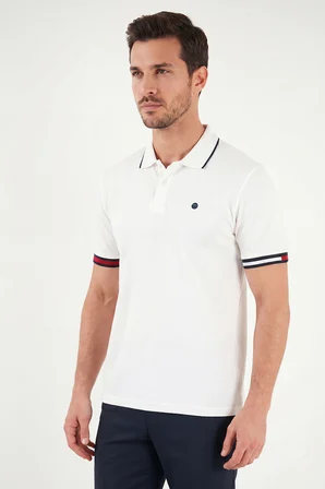 Buratti Pamuklu Regular Fit Düğmeli Polo T Shirt Erkek POLO T SHİRT 5904066 BEYAZ