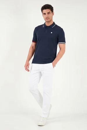 Buratti Pamuklu Regular Fit Düğmeli Polo T Shirt Erkek POLO T SHİRT 5904066 LACİVERT