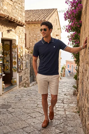 Buratti Pamuklu Regular Fit Düğmeli Polo T Shirt Erkek POLO T SHİRT 5904066 LACİVERT