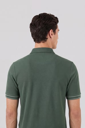Buratti Pamuklu Regular Fit Yarım Fermuarlı Polo T Shirt Erkek POLO YAKA T SHİRT 5904073 NEFTİ