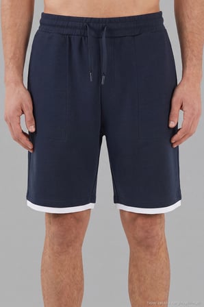 Buratti Scuba Kumaş Çift Katmanlı Paça Detaylı Bağlamalı Short Erkek SHORT 5908091 İNDİGO