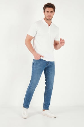 Buratti Pamuklu Normal Kalıp Jeans Erkek KOT PANTOLON 2203C50PARMA MAVİ