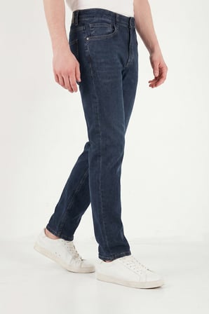 Buratti Pamuklu Comfort Fit Normal Bel Jeans Erkek KOT PANTOLON 4400C51TEXAS LACİVERT