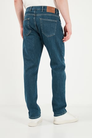 Buratti Pamuklu Comfort Fit Normal Bel Jeans Erkek KOT PANTOLON 4400C52TEXAS YEŞİL-MAVİ