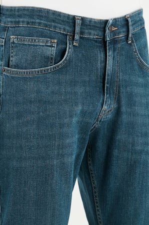 Buratti Pamuklu Comfort Fit Normal Bel Jeans Erkek KOT PANTOLON 4400C52TEXAS YEŞİL-MAVİ