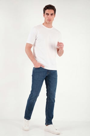 Buratti Pamuklu Normal Kalıp Normal Bel Jeans Erkek KOT PANTOLON 2203C55PARMA YEŞİL-MAVİ