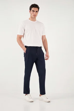 Buratti Pamuklu Regular Fit Normal Bel Pantolon Erkek PANTOLON CF26S615307 LACİVERT