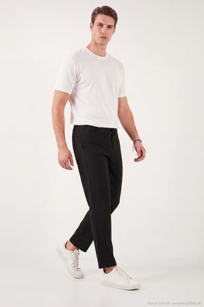 Buratti Pamuklu Regular Fit Normal Bel Pantolon Erkek PANTOLON CF26S615307 SİYAH
