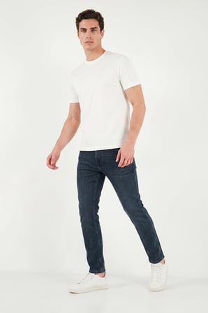 Buratti Pamuklu Normal Kalıp Normal Bel Jeans Erkek KOT PANTOLON 2213C58PARMA MAVİ-HAKİ