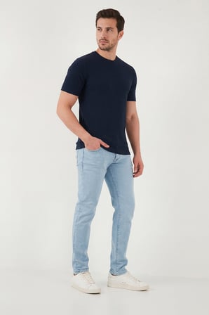 Buratti Dar Kalıp Düşük Bel Dar Paça Kot Pantolon Erkek KOT PANTOLON 1115C61NAPOLI AÇIK MAVİ