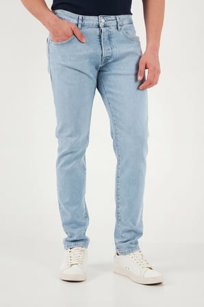 Buratti Dar Kalıp Düşük Bel Dar Paça Kot Pantolon Erkek KOT PANTOLON 1115C61NAPOLI AÇIK MAVİ