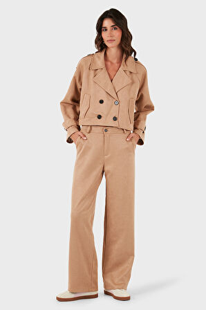 Via Dante Kadın Pantolon 68672644SUEDE