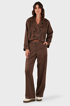 Via Dante Kadın Pantolon 68672644SUEDE