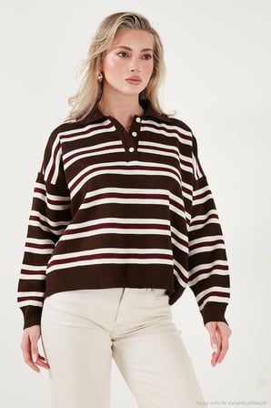 Lela Kadın Polo Yaka Kazak 4615259