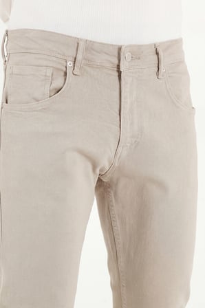 Buratti Dar Kalıp Yüksek Bel Dar Paça Kot Pantolon Erkek KOT PANTOLON 3300C71TOKYO BEJ