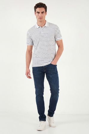 Buratti Pamuklu Slim Fit Düşük Bel Jeans Erkek KOT PANTOLON 1115C84NAPOLI LACİVERT