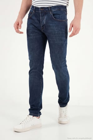 Buratti Pamuklu Slim Fit Düşük Bel Jeans Erkek KOT PANTOLON 1115C84NAPOLI LACİVERT