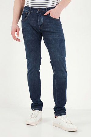 Buratti Pamuklu Slim Fit Düşük Bel Jeans Erkek KOT PANTOLON 1115C84NAPOLI LACİVERT