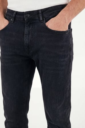 Buratti Pamuklu Slim Fit Normal Bel Jeans Erkek KOT PANTOLON 5901C83MILANO SİYAH